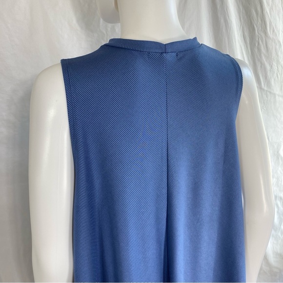 She + Sky Steel Blue Swing High Neck Tent Dress - Picture 4 of 6
